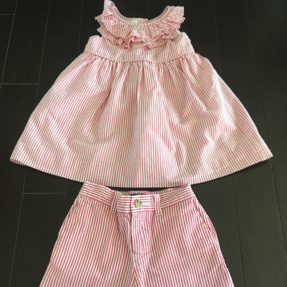 Ralph Lauren Seersucker Dress and Shorts